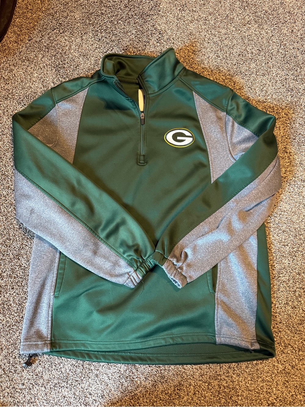 NFL Green and Gray Green Bay Packers Half-Zip Pullover
